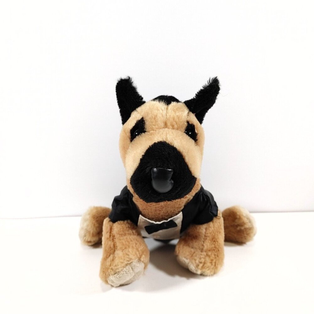 Ganz Webkinz German Shepherd Dog w/tuxedo HM146 Plush Stuffed Animal 8"  No Code